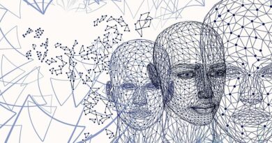 graphic image of three human heads