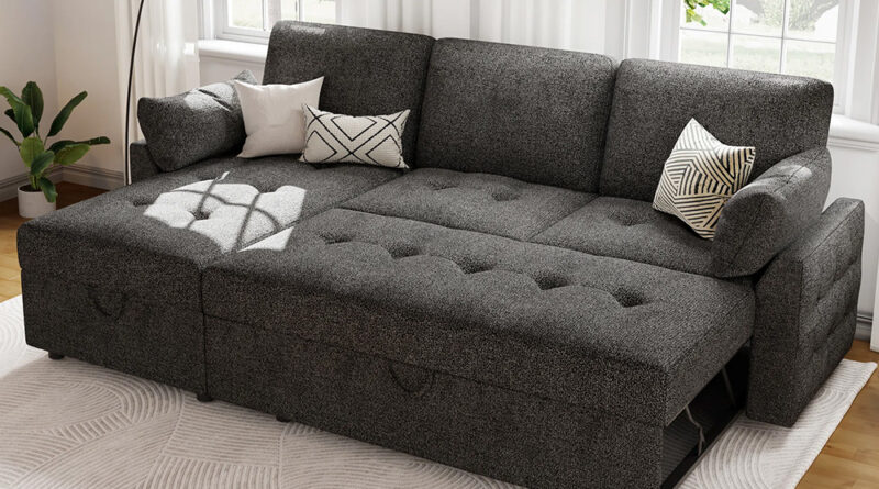 gray sofa bed