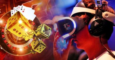 casino player with virtual reality glasses