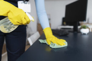 professional desk cleaning