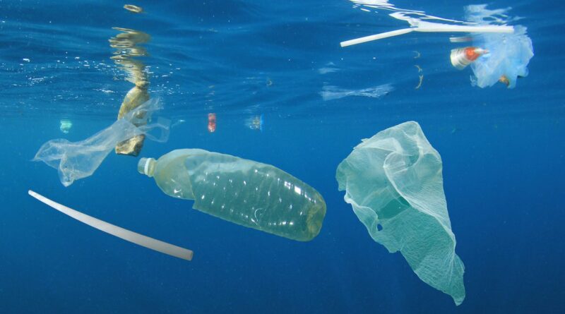 plastic waste in water