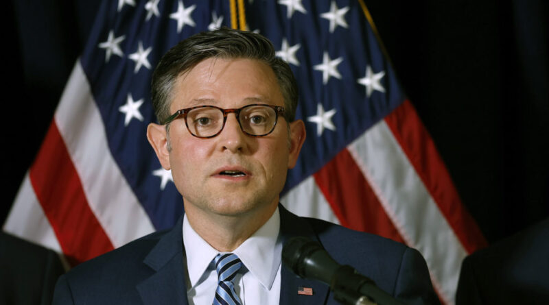 Speaker Johnson Holds Weekly Press Conference On Capitol Hill